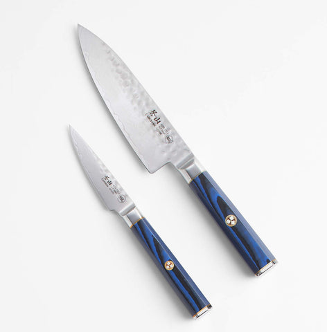 Cangshan Kita 2pc Starter Knife Set Blue with Ash Wood Box