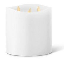 5.75in  White Luminara 3 Flame Indoor Candle