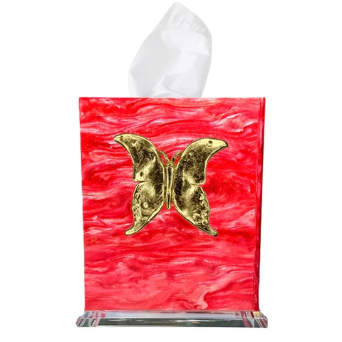 Raspberry Tissue Box- Butterfly 2