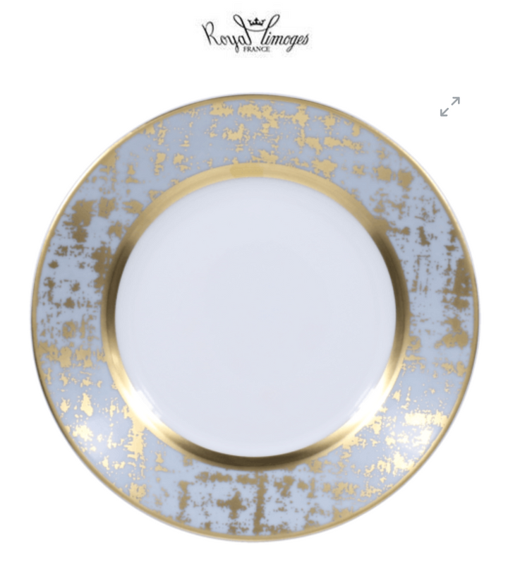 Tweed Grey Bread & Butter Plate Gold