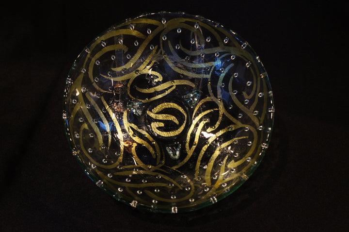 Moss Swirl 8" Footed Bowl