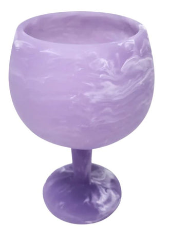 Stemmed Wine - Lavender Swirl