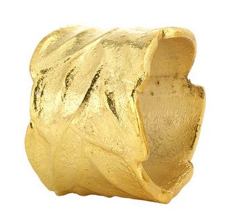 Laurel Leaf Napkin Ring Gold