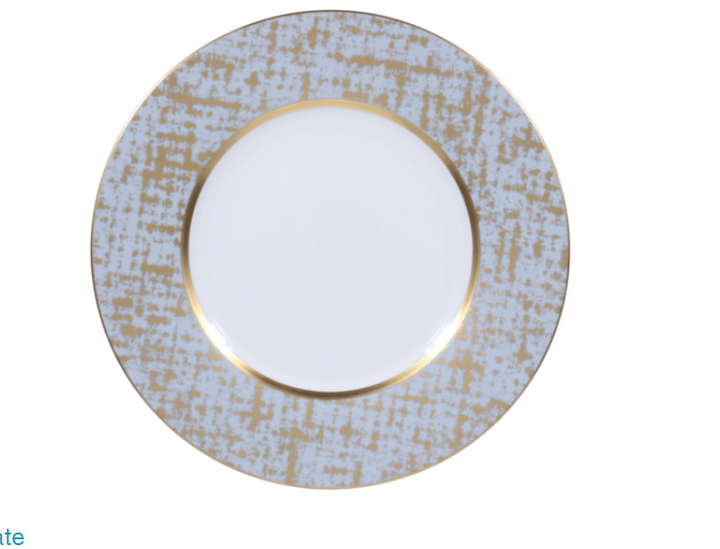 Tweed Grey Presentation Plate Gold