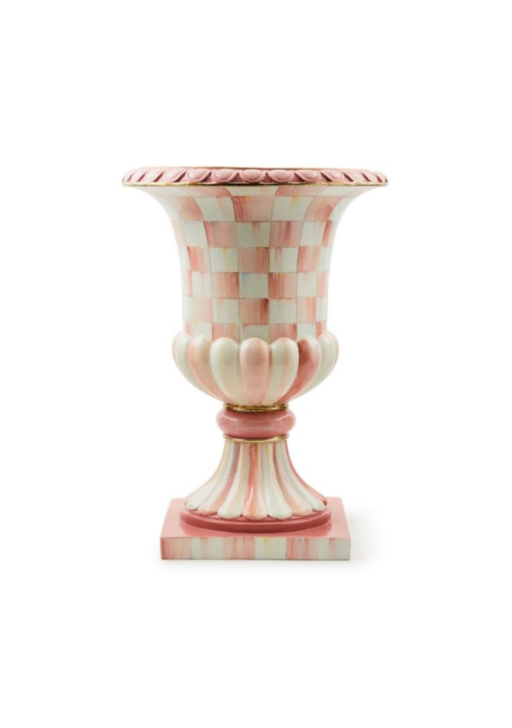 Rosy Check Pedestal Tabletop Urn