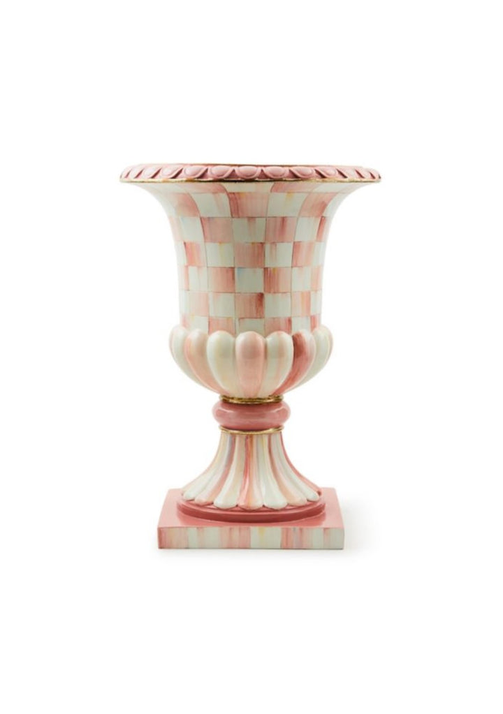 Rosy Check Pedestal Tabletop Urn
