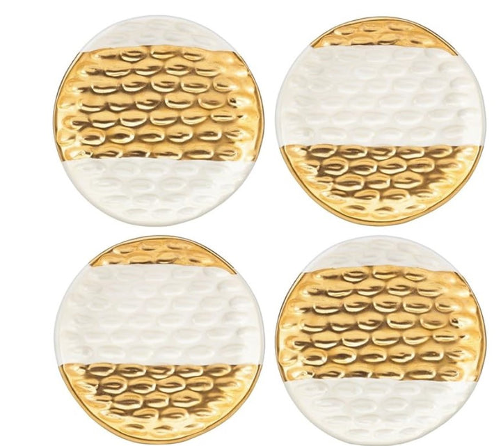 Truro Canape Plates S/4 - Gold