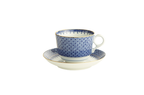 Blue Lace Tea Cup & Saucer