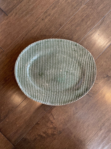 Oval Platter Medium Strata Pine Green