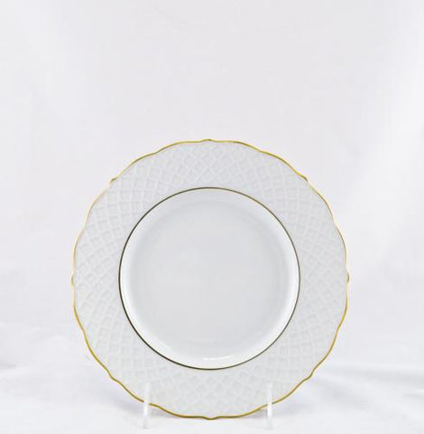 Empire White with Gold Dessert Plate