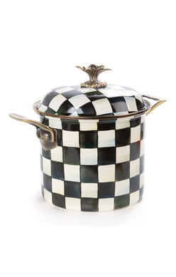 Courtly Check Enamel 7qt Stockpot