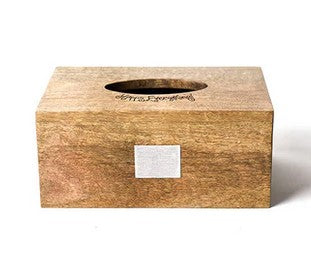 Mini Wood 10in Tissue Box