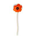 Orange Real Touch Mini Poppy Stem 9.5"