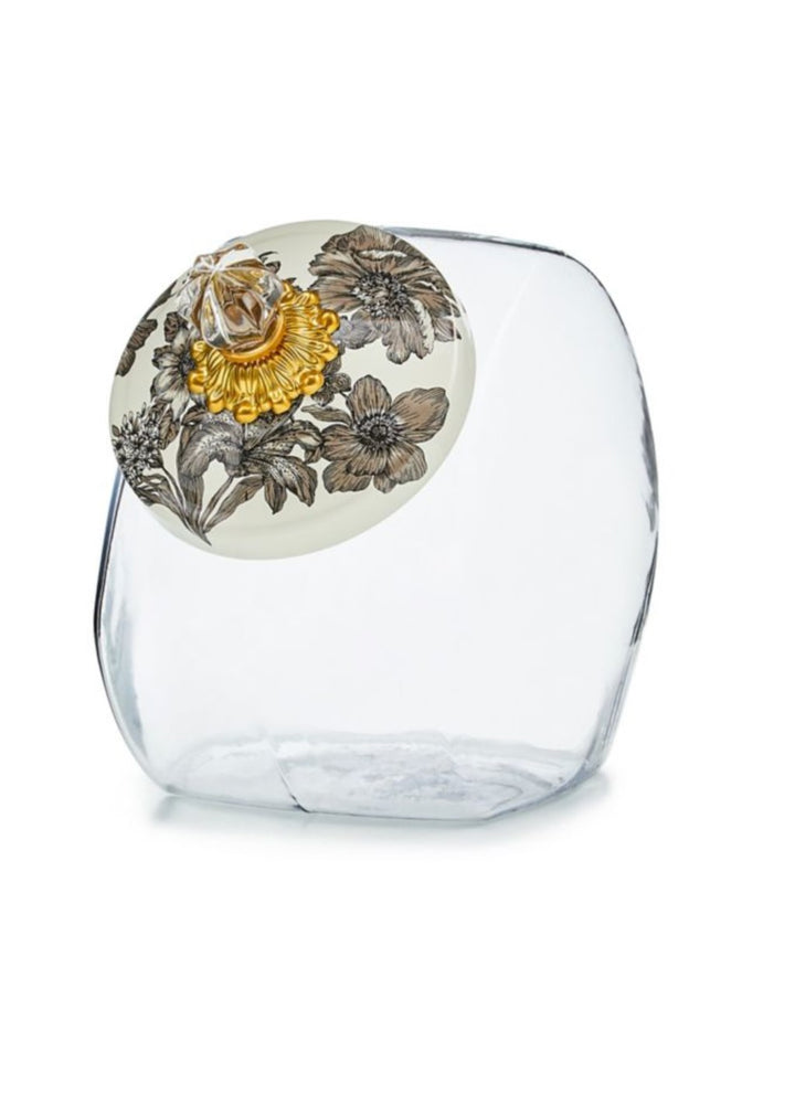 Cookie Jar with Sterling English Garden Lid