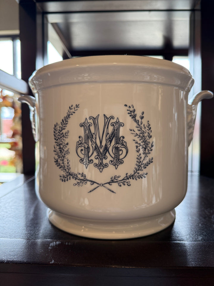 Champagne Bucket With Crest and M Monogram