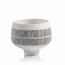 Portofino Ceramic Pedestal Bowl