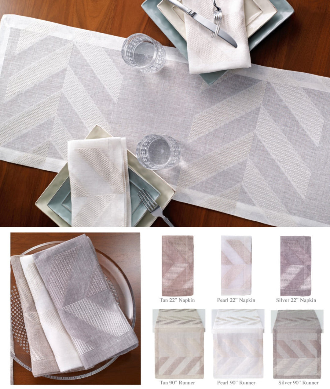 Insignia Silver Napkin Set of 5