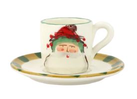 OSN Green Hat Espresso Cup and Saucer