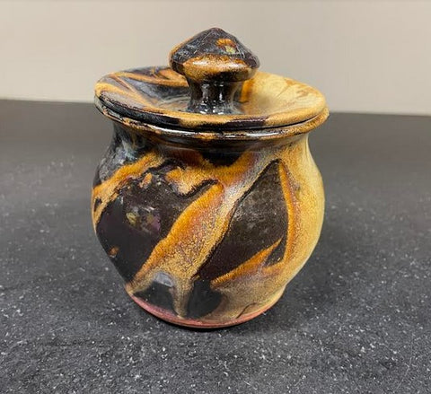 Sugar Bowl with Lid River Sand