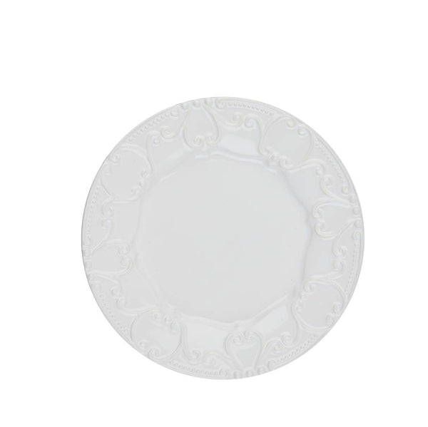 Isabella Embossed Salad Plate Pure White