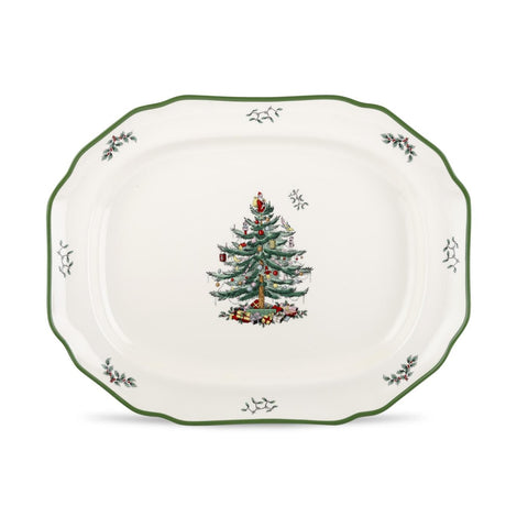 Christmas Tree Sculpted Platter 19 Inch