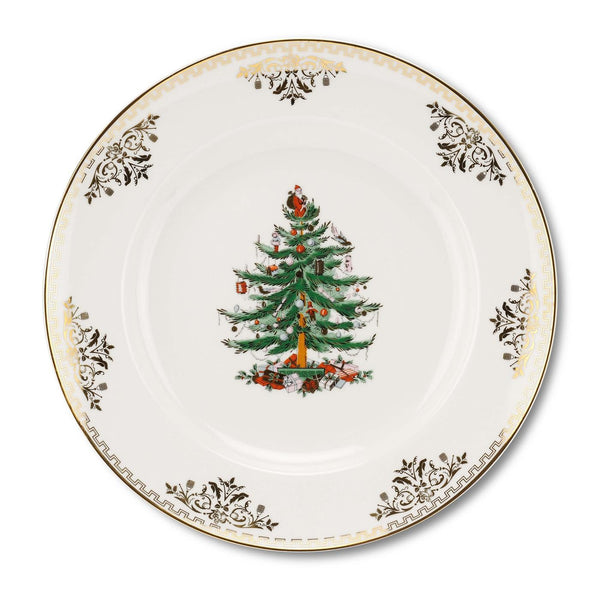 Christmas Tree Gold Collection Dinner Plate