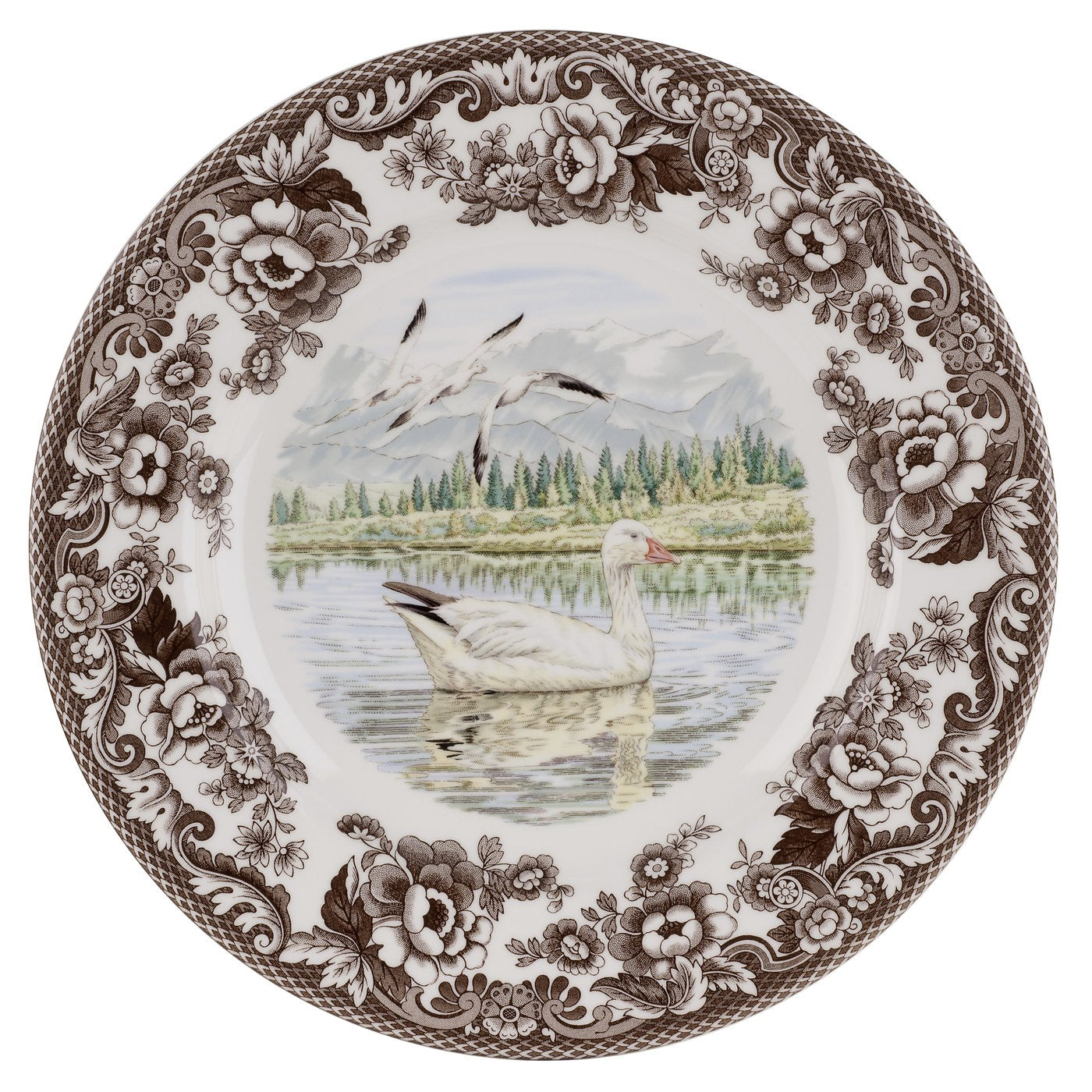 Woodland Dinner Plate - Snow Goose