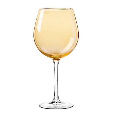 Radiance Balloon Wine Glass Amber  Set of 4