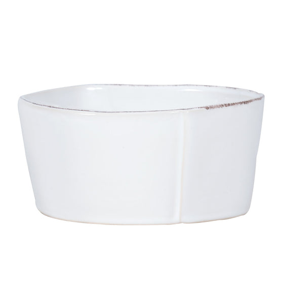 Lastra White Med Serving Bowl
