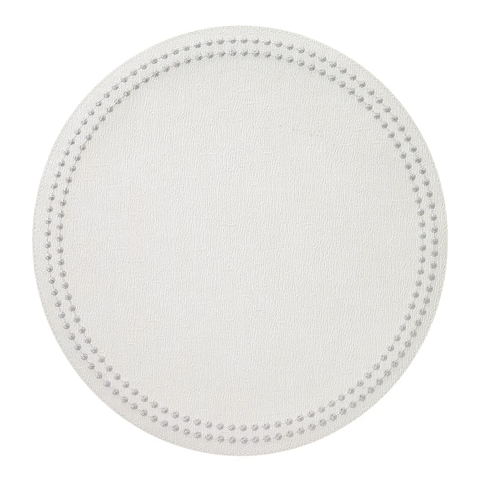 Pearls Placemat Antique White/Silver