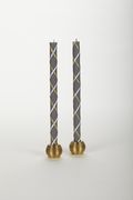 12" Fishnet Tapers Grey/GLD/Pearl S/2