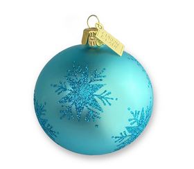 Snowflakes- Aqua & Aqua Ornament