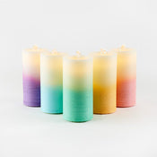 Ombre Water Wick Candle w Remote Pastel Violet