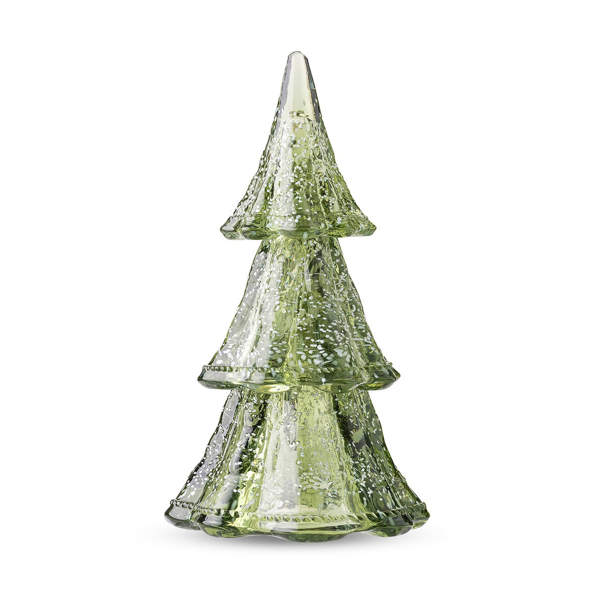 Berry & Thread Stackable Glass Tree Evergreen w/Snow S/3