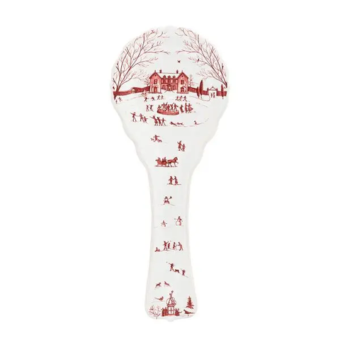 Country Estate Winter Frolic Spoon Rest Ruby