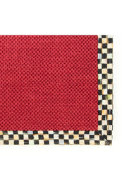 Courtly Check Sisal Rug 3 x 5 Red