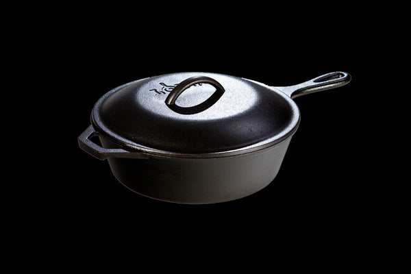 Cast Iron Deep Covered Skillet 3 Qt