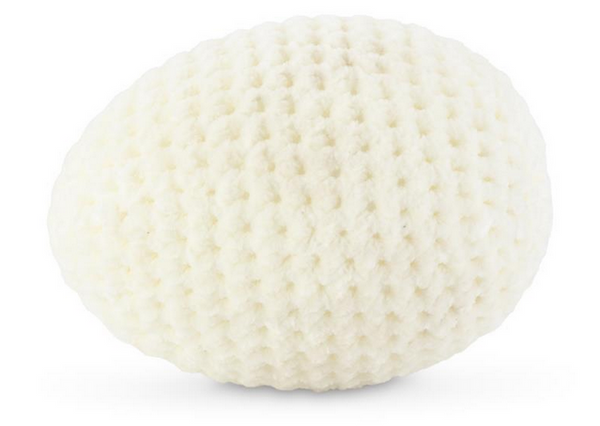 White Crochet Egg 5in
