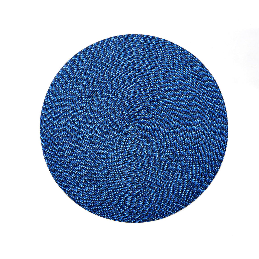 IKAT Weave Round Placemat Jade Mix