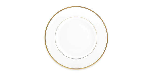 Signature Dinner Plate White/Gold