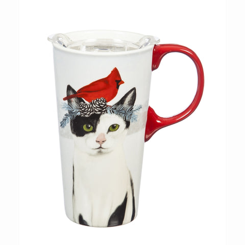 Christmas Cat Travel Mug