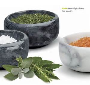 Herb & Salt Bowl Black Marble