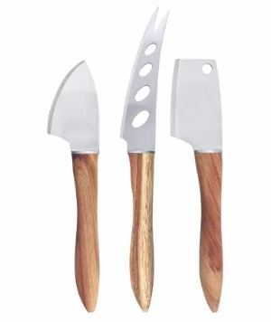 3 Piece Acacia Handle Knife Set