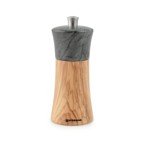 Torre Olive Wood With Granite Top Pepper Mill 6