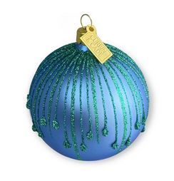 Drips- Periwinkle & Aqua Ornament