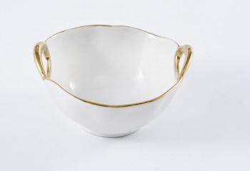 Gold Round Snack Bowl Small