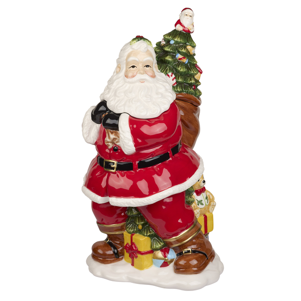 Christmas Tree Figural Santa with Tree Cookie Jar
