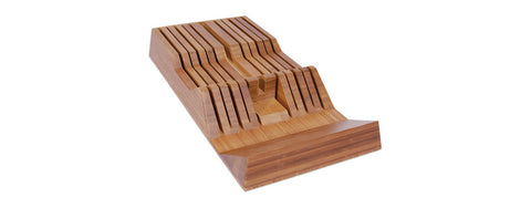 In Drawer Bamboo Knife Tray 11 Slot