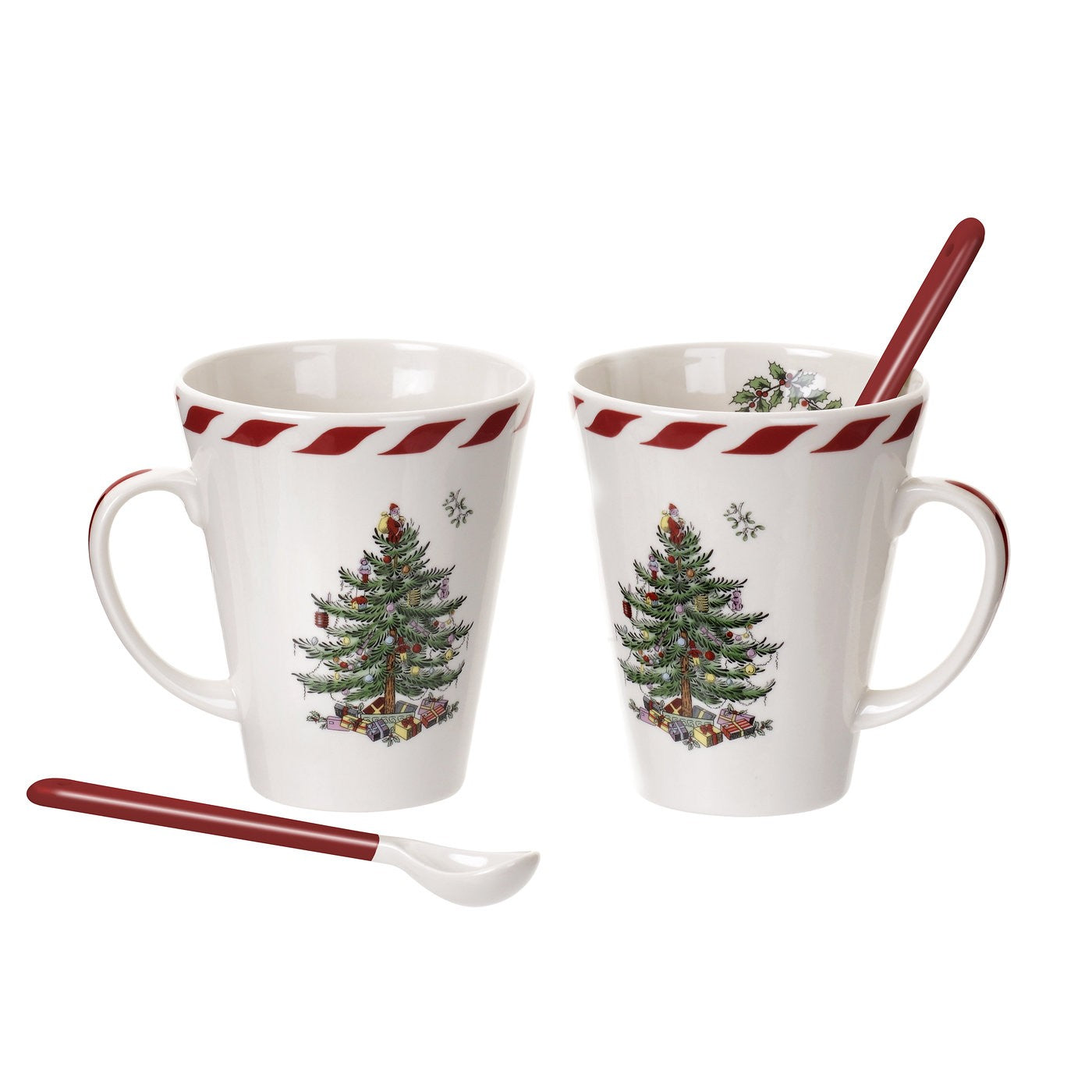 Christmas Tree Peppermint Mug Set of 2