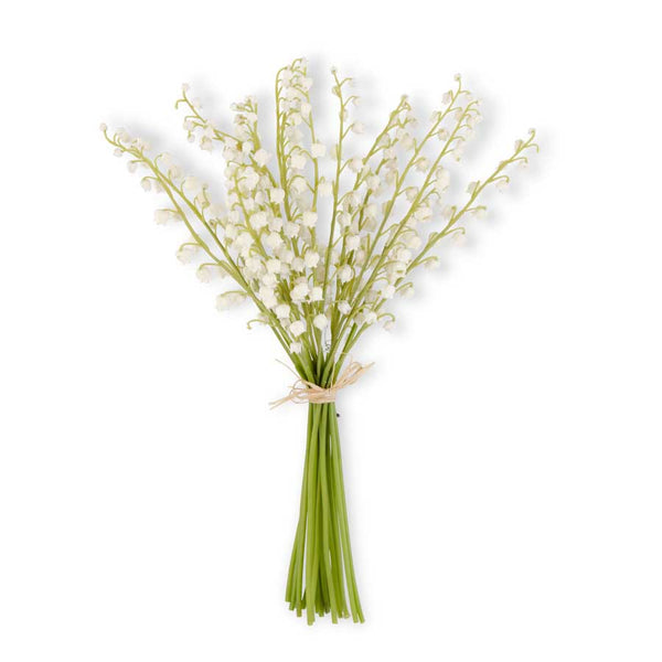 White Real Touch Lily of the Valley Bundle 17 inch